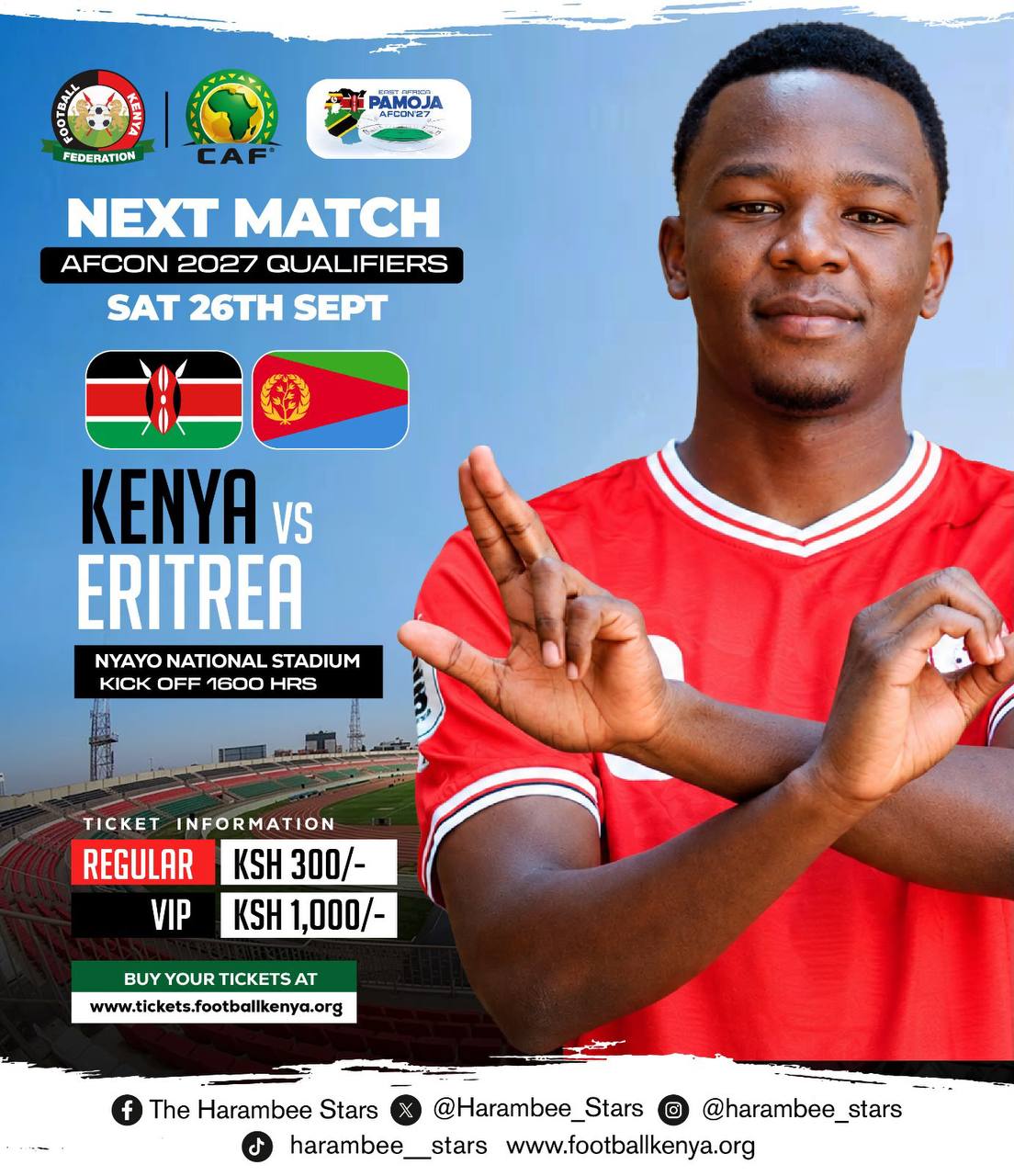 Kenya vs Eritrea: AFCON 2027 Qualifier