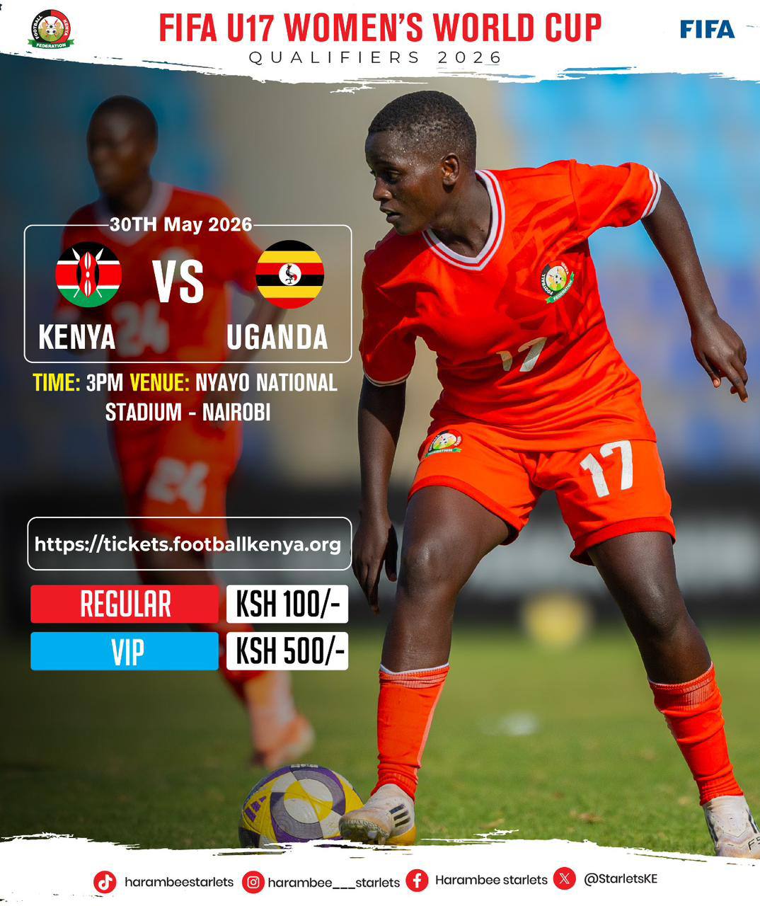 Kenya vs Uganda — FIFA U17 Women’s World Cup Qualifier 2026